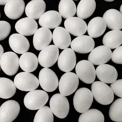 20/50Pcs Easter Foam Egg White Polystrene Foam Eggs Kids DIY Paiting Crafts Happy Easter Party Decoration Handmade Creative Favo