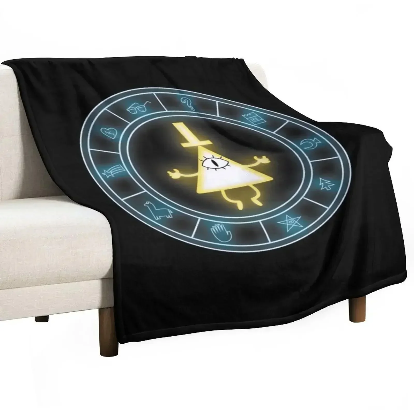 

Bill cipher Throw Blanket For Decorative Sofa Multi-Purpose wednesday Blankets