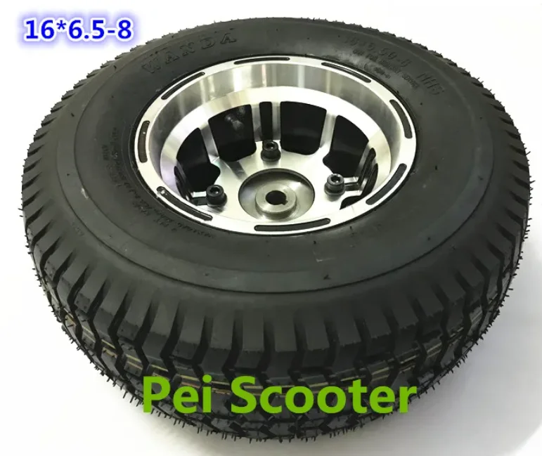 16inch 16 inch tyre 16*6.5-8 aluminum alloy hub wheel tires for wheelchair scooter robot motor phub-16st