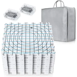 9 PCS Interlocking Foam Tiles Knitting Blocking Mats Crochet with Pins Knit Blocker Sewing Tools