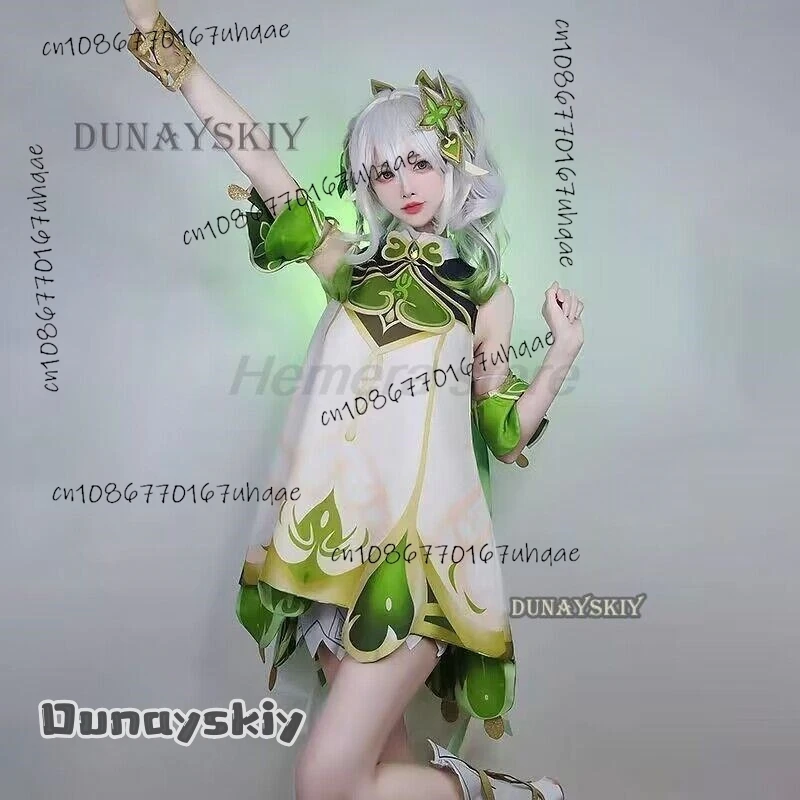 Nahida Genshin juego de Cosplay Genshin Impact Nahida menor Señor Kusanali Cos disfraz con vestido peluca 2024 disfraces de Halloween