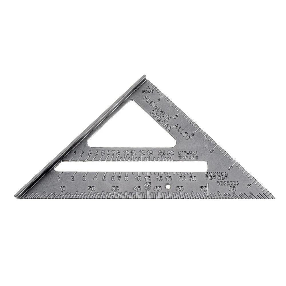 Measuring Tool Carpenter Straight Ruler Aluminum Alloy Speed Protractor Miter 3 Right Angles Scriber Saw Guide Rail SetSquare