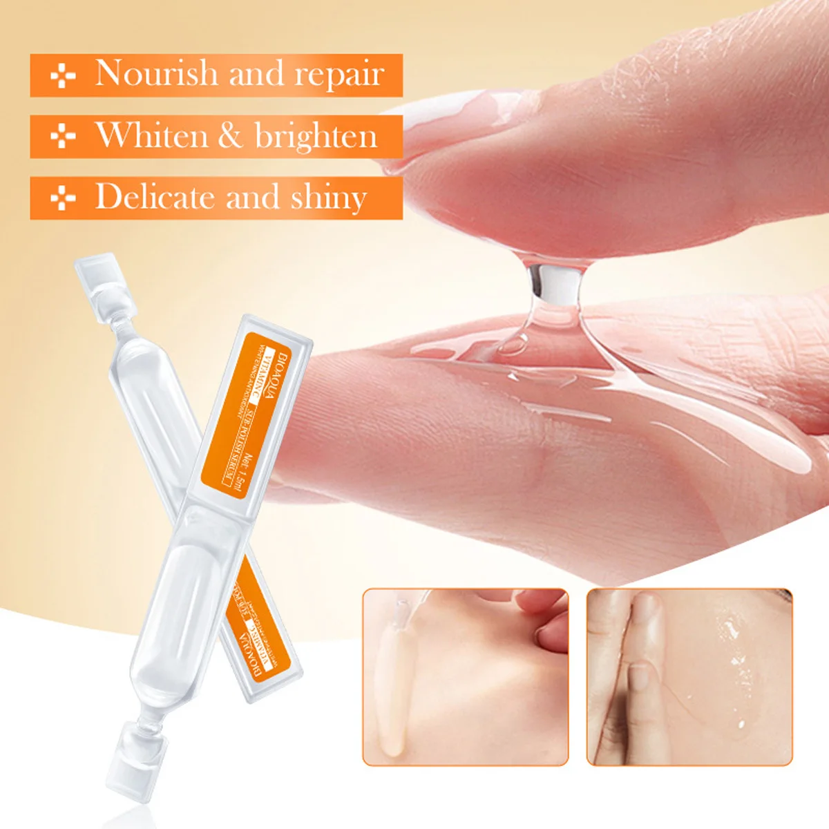 Vitamin C Single-Use Serum 1.5ml*30pcs Deeply Moisturizes And Nourishes Skin, Whitens, Smooths, And Refines Skin.
