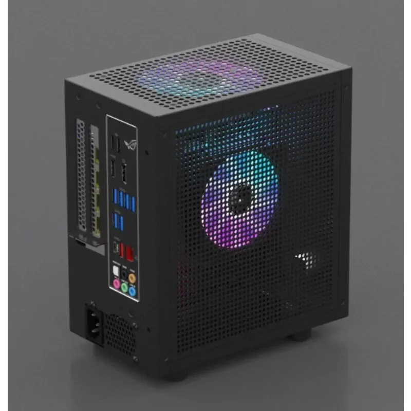 Compact DIY SFF Desktop Chassis M21M31, Mini ITX Shell for 120mm Water‑cooling Low‑profile GPU 1U Flex ATX PSU