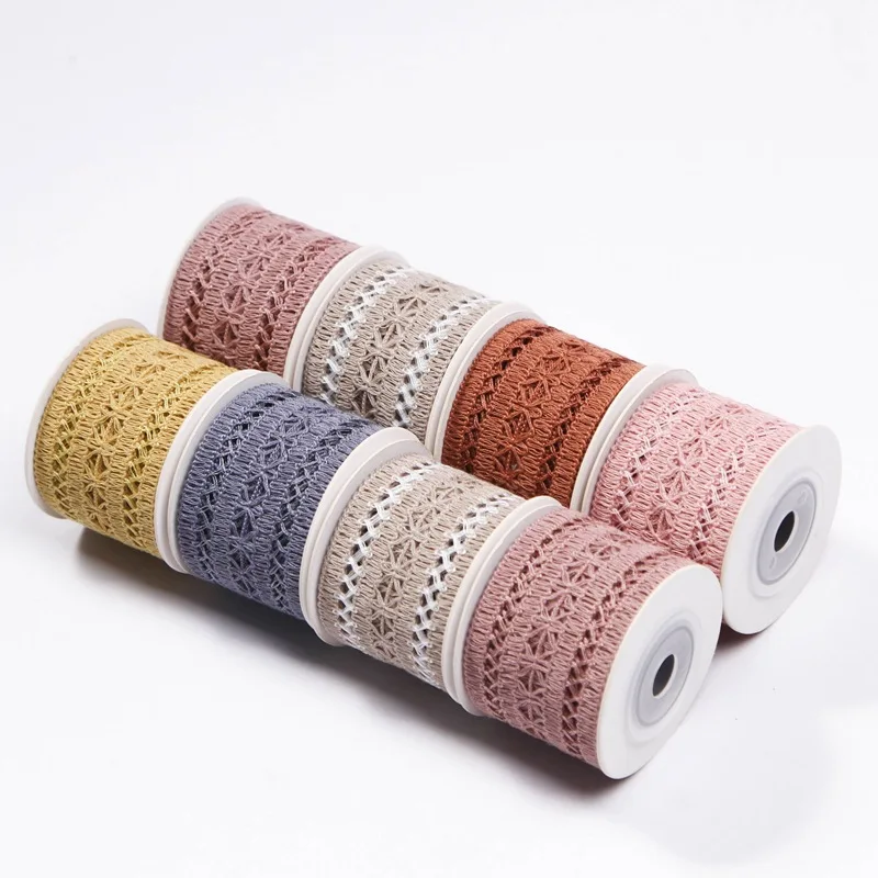 100 Yards/lot  3.8cm Poyester  Embroidered Lace Net Ribbons Fabric Trim DIY Sewing Handmade Craft Materials Hair Bow Accessories