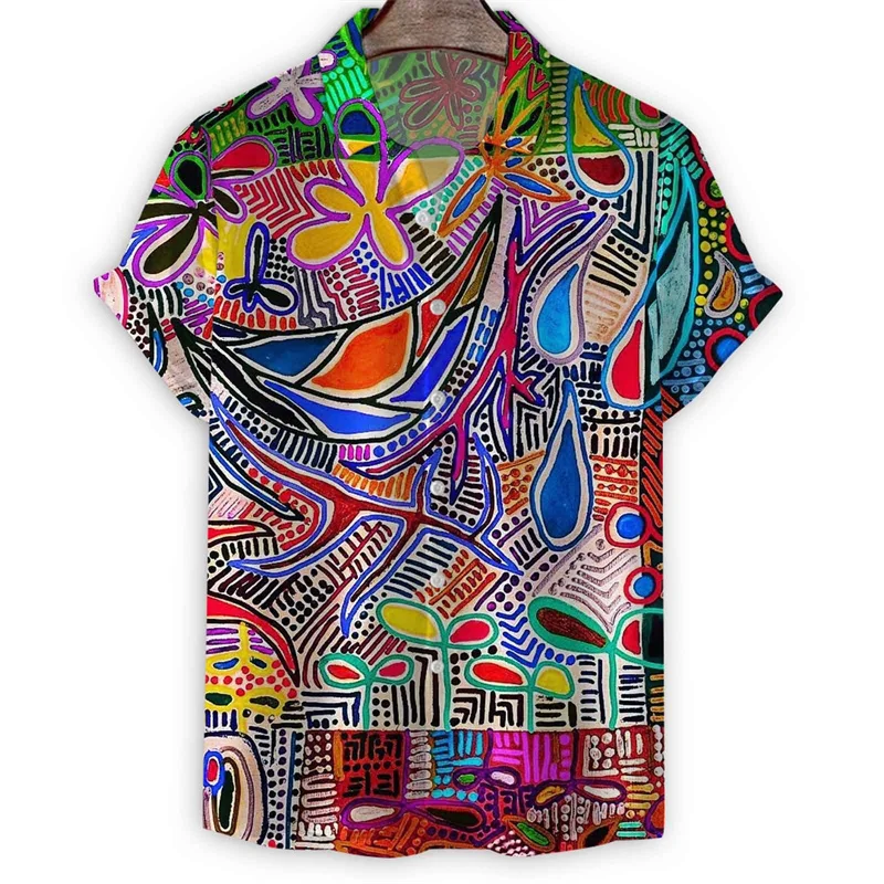 Men's Casual Shirt Hawaiian Shirt Men Summer 3d Print Casual Short Sleeved Shirt For Men Clothing Breathable Shirts