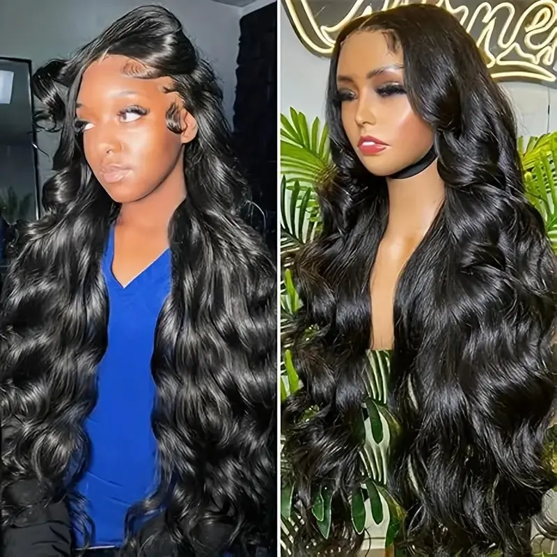 150 Density 13X4 HD Lace Wig Natural Black 32 Inch 13x6 Human Hair Wig Glueless Pre-Cut Water Women Front Wave