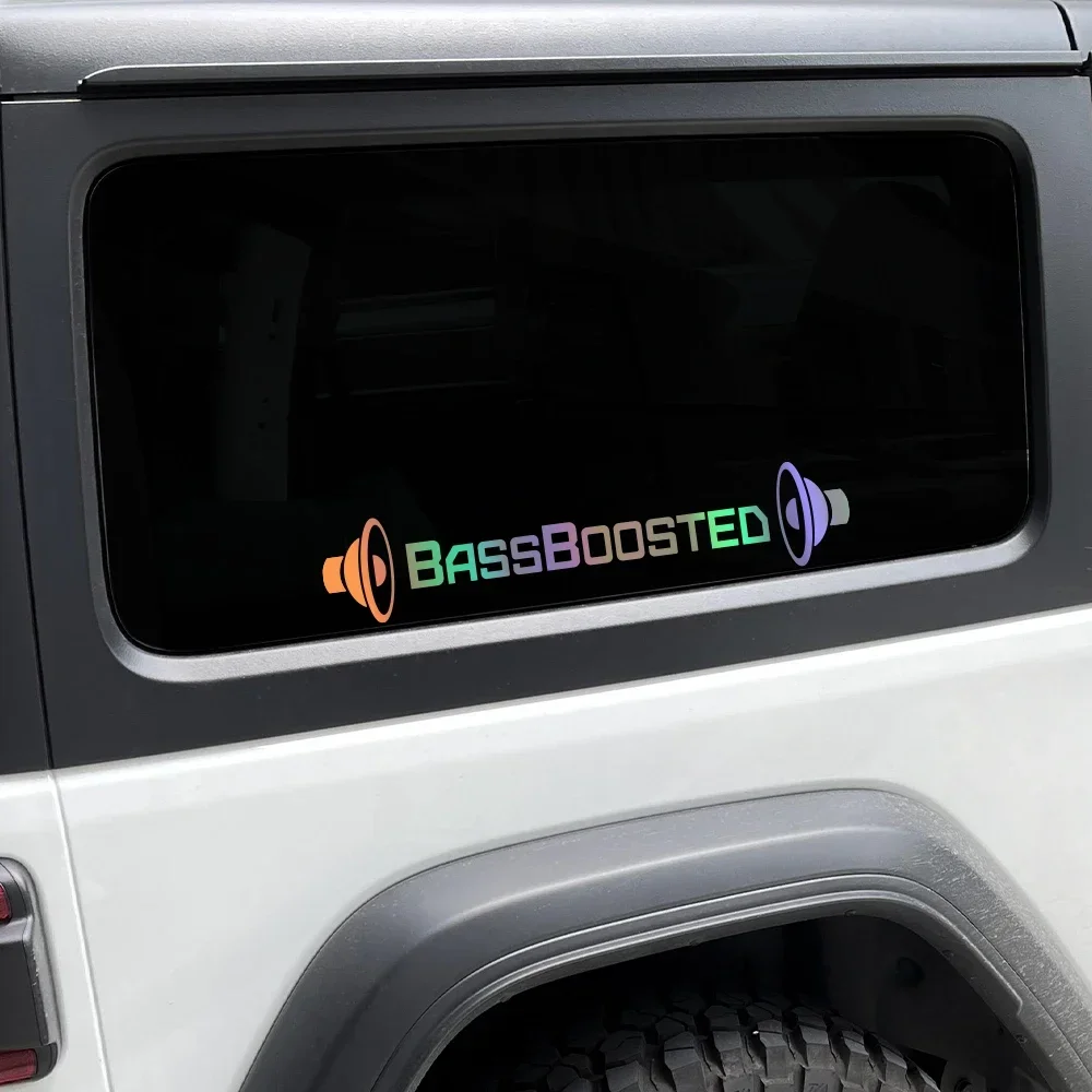 FunnyFunny BassBoosted Bass Boosted Car Sticker Creative Styling Vinyl Decal PVC Motorcycle Car Body Decoration Stickers Accesso