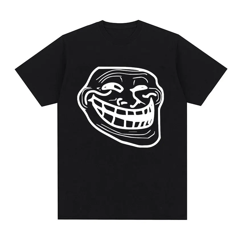 Troll Face Memes Angry Man Problem Funny Meme T Shirts Men's Women Retro Fashion harajuku Cotton Short Sleeve T-shirt Streetwear