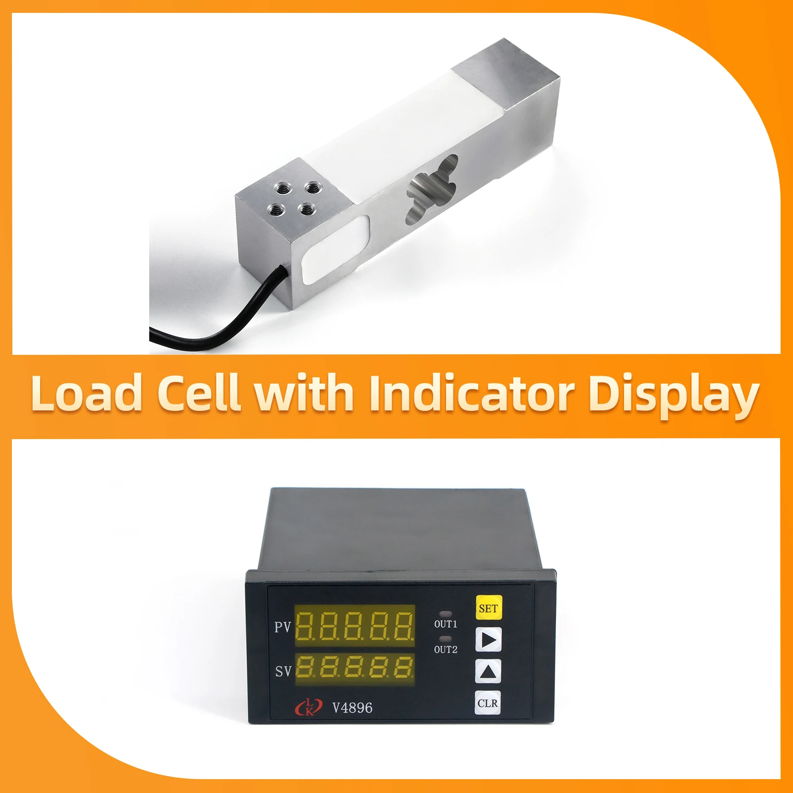 

Load Cell Sensor with Indicator Display Compression and Tension Load Cells for Force Measurement 100KG 200KG 350KG