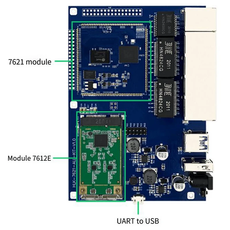 Wireless Module 5G Wifi Module MT7612E Dual Band Gigabit Wireless Card Linux System Development Module