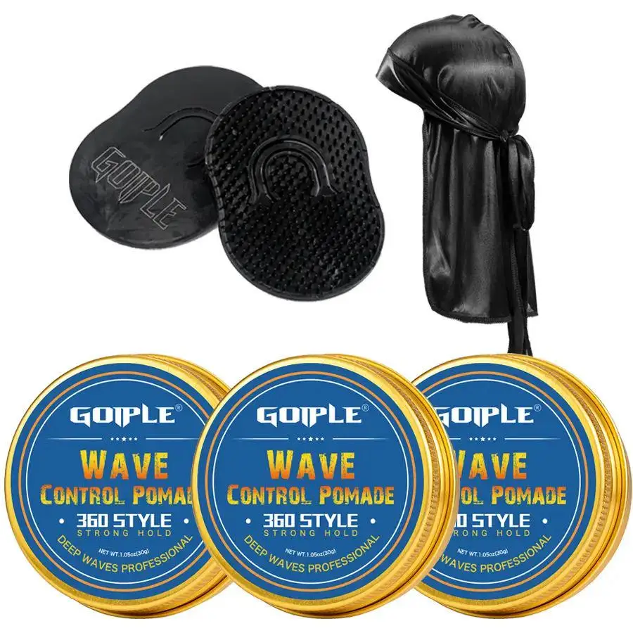 

Wave Control Hair Pomade Long-lasting Hair Clay for Men Waves Layered 360 Style Wax Cream Non-Greasy Deep Curl Styling Products