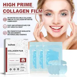 3pcs Nano Collagen Soluble Mask Cloth Forehead Film Paper Cheek Collagen Film ClothBrighten Moisturizing SkinCare Beauty Health