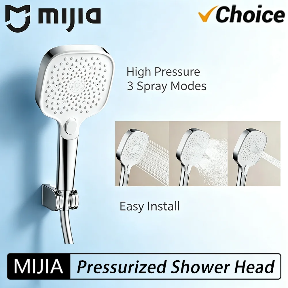 New MIJIA Booster Hand Shower Pressurized Water Outlet Low-Noise Water Inlet Technology Anti-scald Handle Design Chinese Version