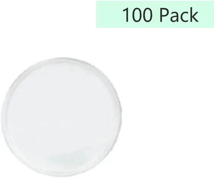 100pk Clear Beverage Can Plastic Lids - Snap on Lids for all    PET Cans (Plastic Lid) view 2