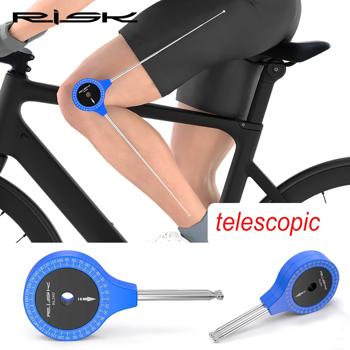 Fahrrad Radfahren Teleskop Winkelmesser Winkelmesser Lineal Goniometer 360° ° 36 cm Fahrradverschraubung Gelenk Winkelmesser Reiten Messwerkzeug