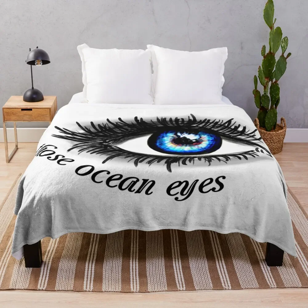 

Ocean Eyes Drawing Throw Blanket Luxury Throw Bed linens Fluffys Large Blankets