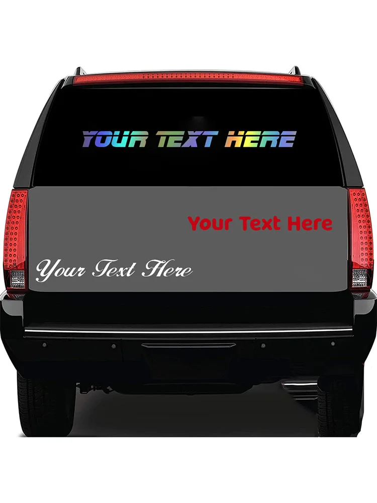 1 PC colorful 20 styles Customized Text  Car Stickers And Decals Stickers On The Car Waterproof Wall Stickers Home Decor
