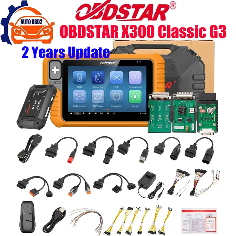 

2024 OBDSTAR X300 Classic G3 Key Programmer A1/A2 with Built-in CAN FD DoIP Support Car/ HD/ E-Car/ Motorcycles/ Jet Ski