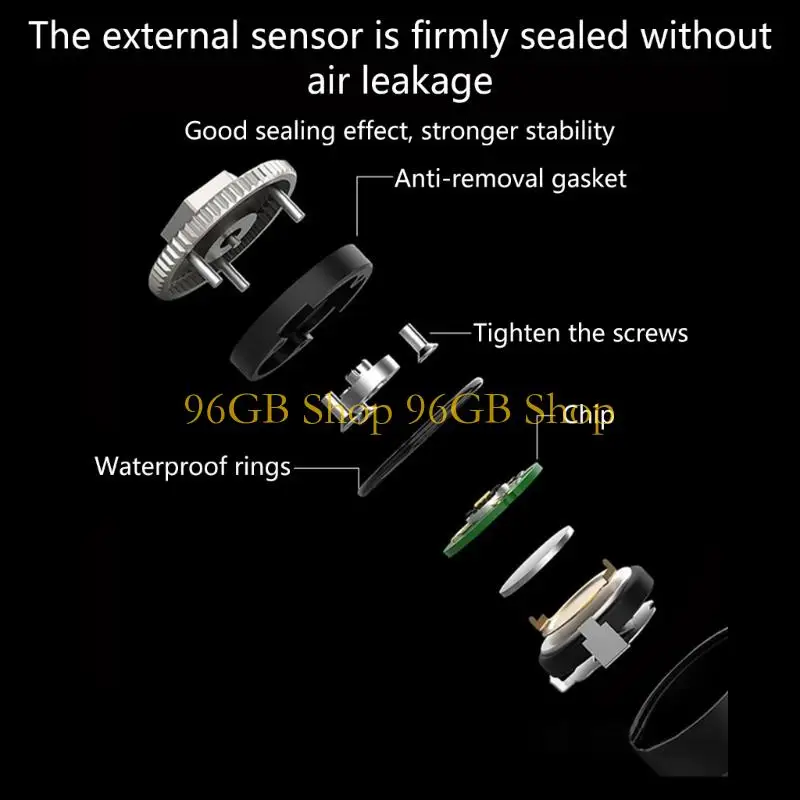 

96GB External Alarm Tire Pressure Sensors APP Display Bluetooth-compatible Car Tire