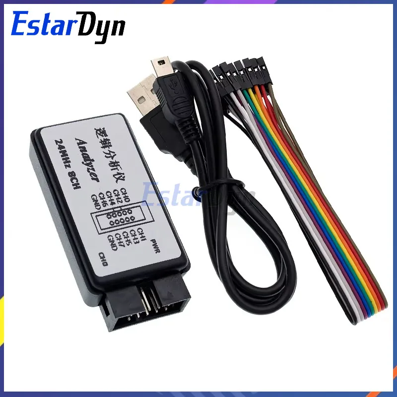 Estardyn USB Logic Analyzer 24MHz 8 Channel 24M/seconds Logic Analyzer Debugger For ARM FPGA Logic Analyzer Logic 24M 8CH