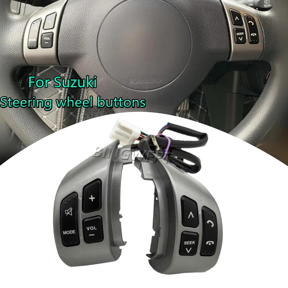 Multi-media Control Button Switch Steering Wheel Audio Volume Bluetooth Phone Button Switch For Suzuki SX4 Swift 2006-2013