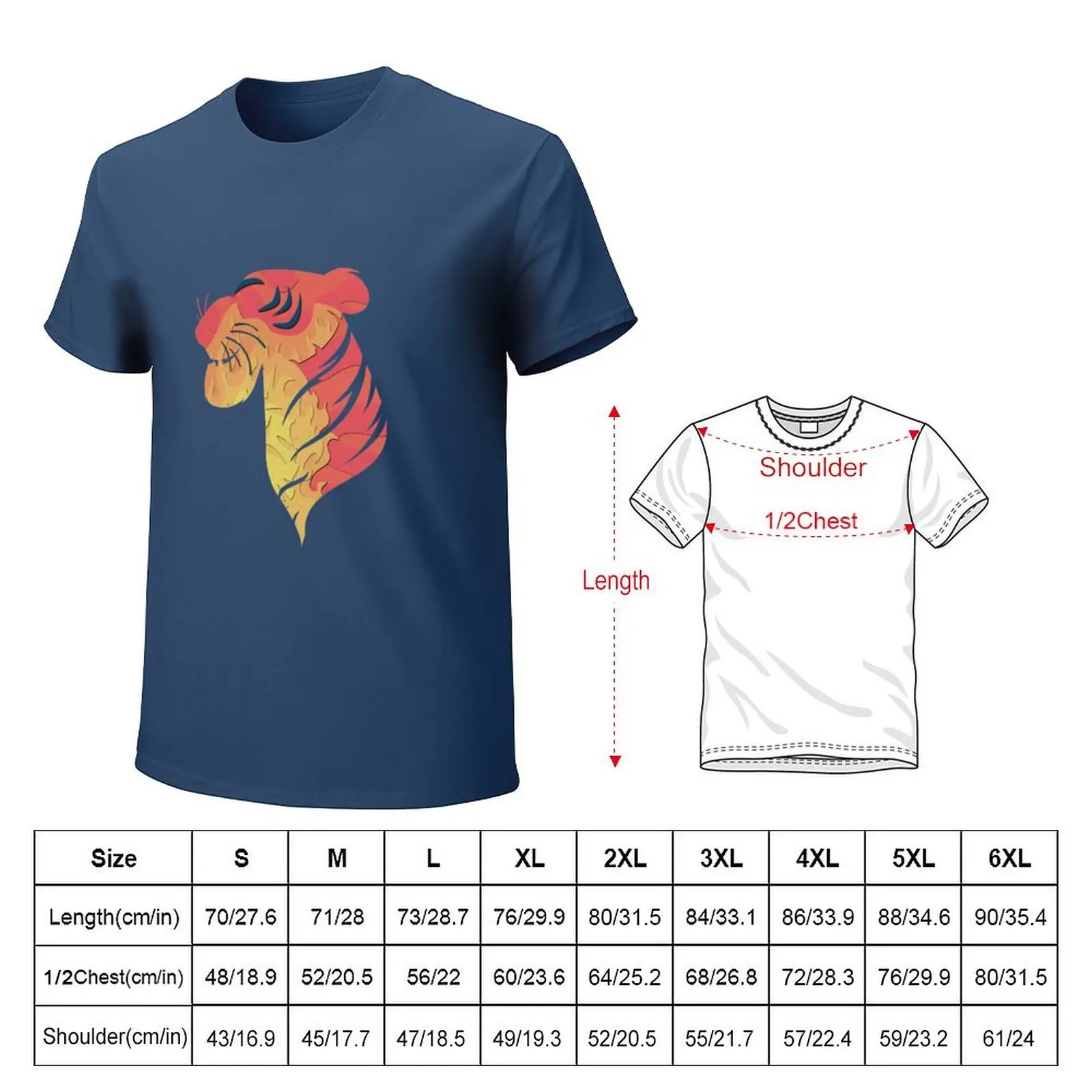 Shere Khan Silhouette T-Shirt heavyweights anime clothes oversized Men's t-shirt