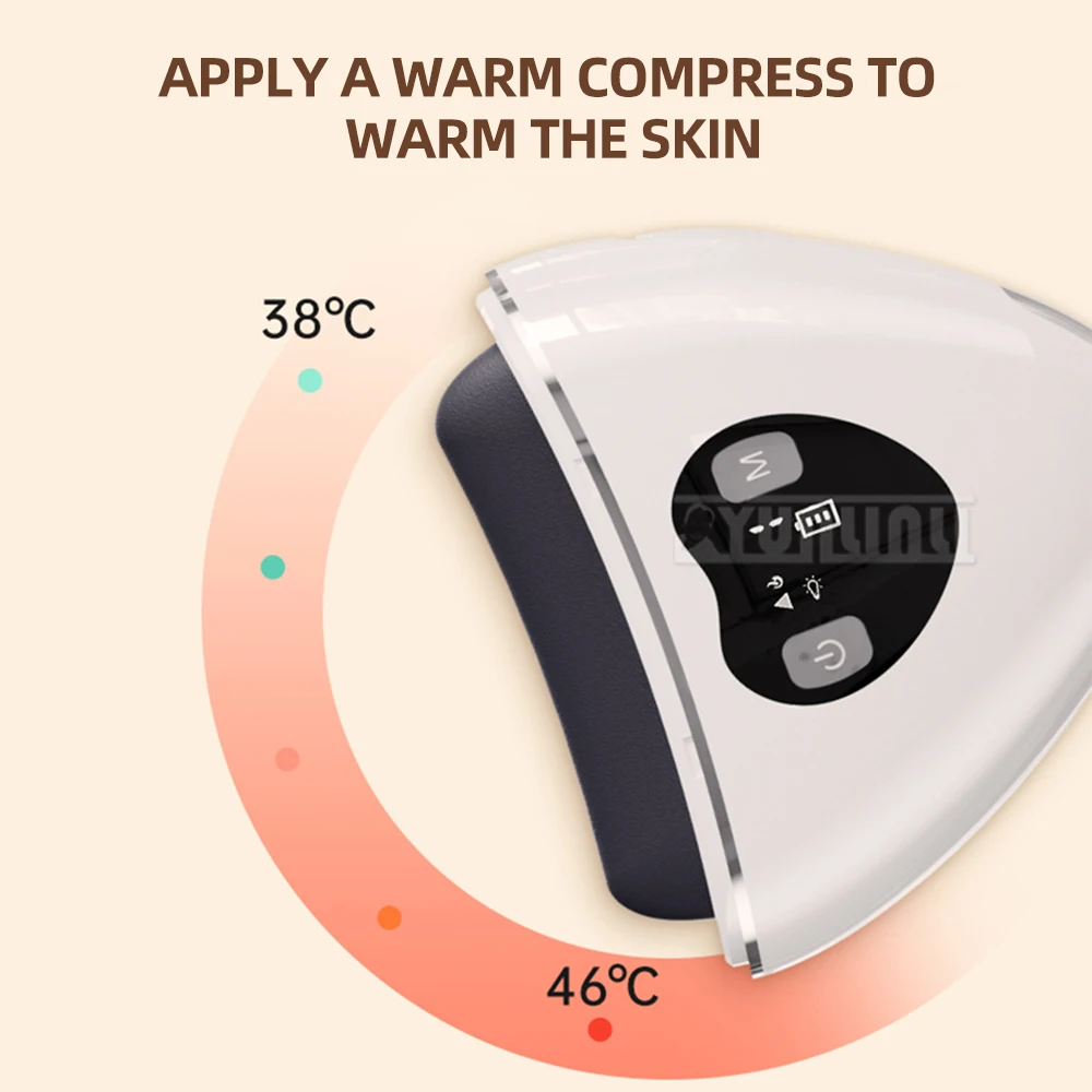 

Yunlin Li Bianstone Gua Sha Instrument with EMS Micro-current acupuncture point massage around the eyes and bags