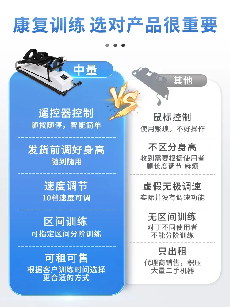 Lower limb rehabilitation trainer knee joint electric rehabilitation machine cpm leg flexion and extension exercise