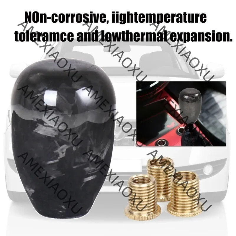 Universal Carbon Forged Fiber Car Gear Shift Knob Manual Transmission Automatic Gear Shifter Lever Handball For Man Gift