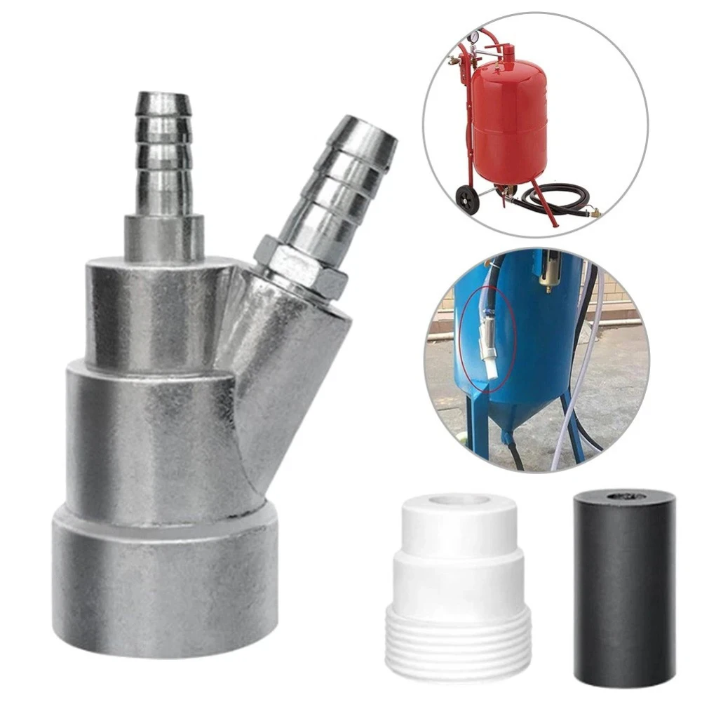 Car 35mm Stainless Steel Sand Blaster Sandblasting With 8mm Boron Carbide Nozzle Car Maintenance Tools