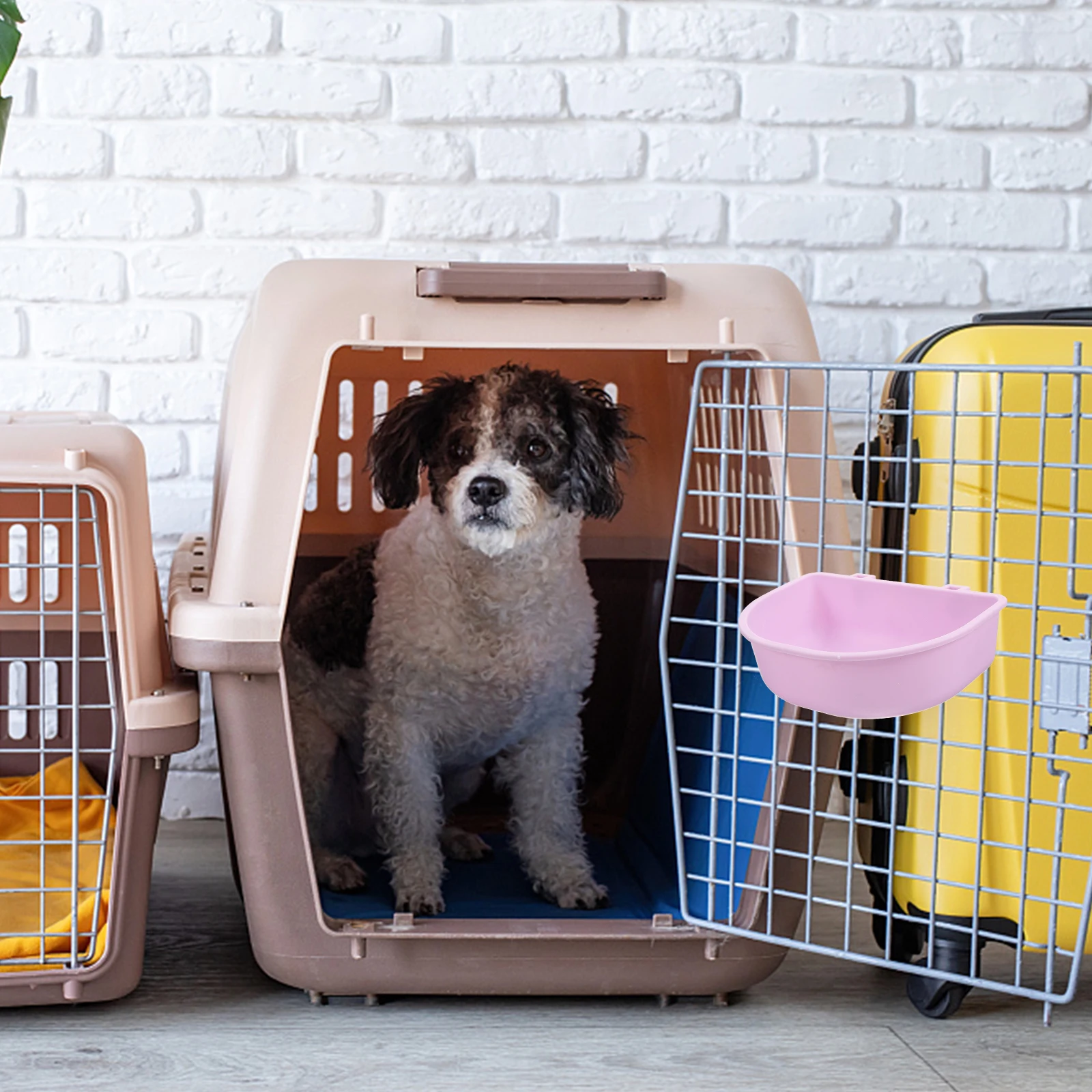 

Plastic Pet Hanging Bowl Detachable Cat Dog Food Water Bowl Cage Feeder Durable Practical Puppy Feeder Pet Food Container