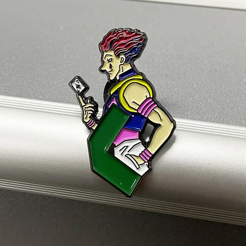 دبوس مينا ساحر HxH مهرج ، بروش صياد X صياد ، هيسوكا مورو ، شارة مورو ، مجوهرات فنية أنيمي ، ديكور حقيبة ظهر