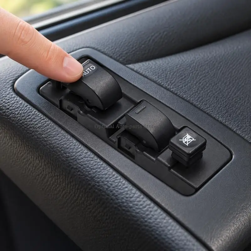 Vehicle Window Control Assembly 84820-37052 with Black Housing, AUTO-Marked Pivots Button and Lockout Button for Failed Control