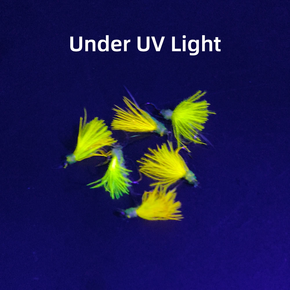 ويفريو 6 قطع # 12 # 14 # 16 أصفر CDC ريشة الجناح Mayfly صغيرة جافة الذباب نهر غاسل يطير الصيد إغراء الطعم لسمك السلمون المرقط #5