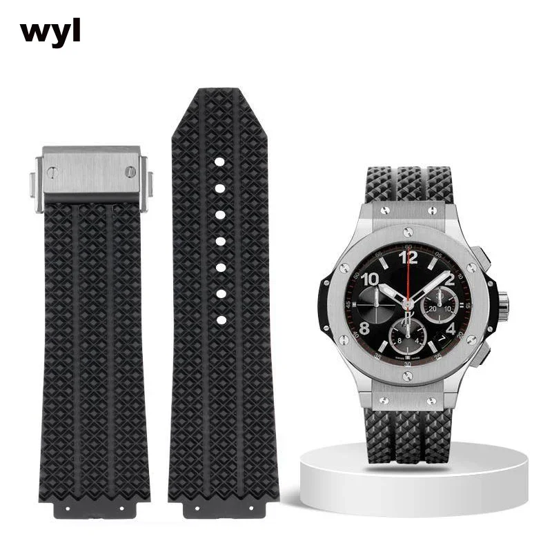 

Watch Strap For HUBLOT BIG BANG Silicone Waterproof Men's Watch Band Wristband Accessories Rubber Watch chain 26*19mm