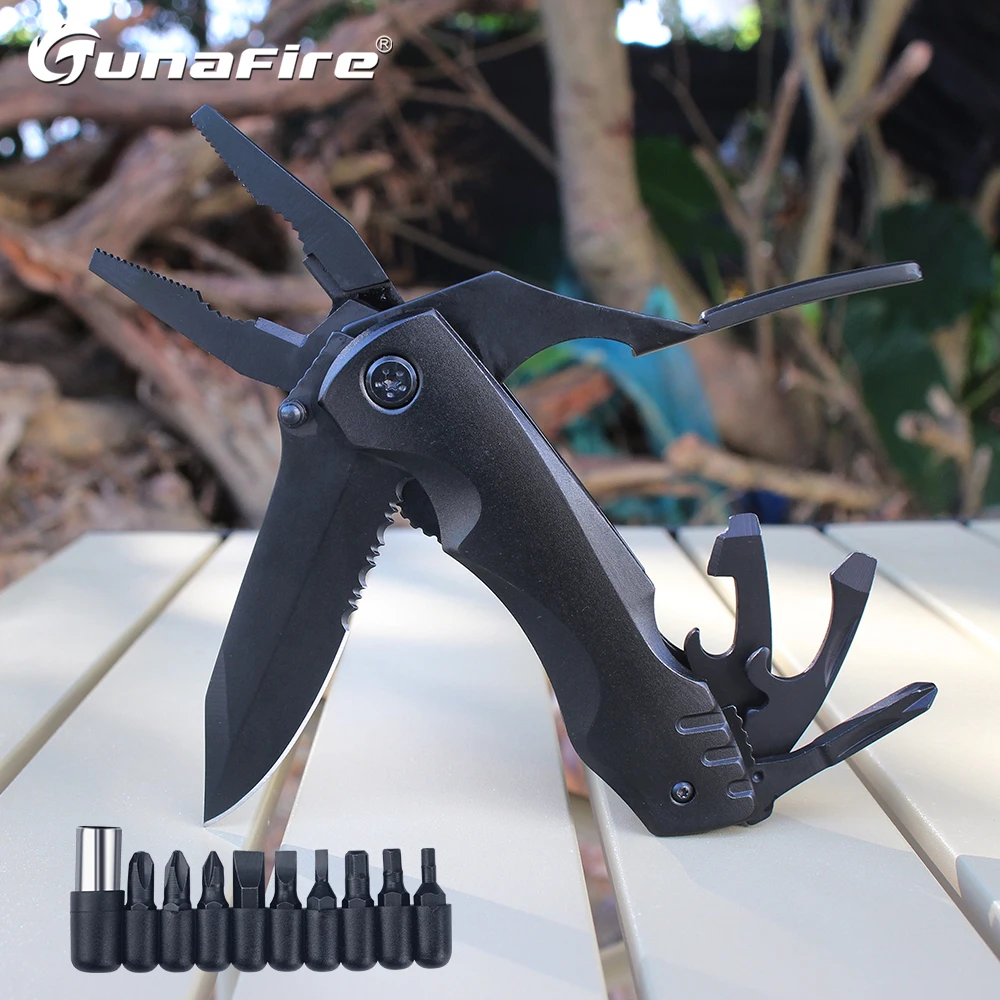 Multifunctional Swiss Army Folding Knife Crimping Cutting Multitool Pliers Screwdriver Outdoor Camping Pocket Multi tool Knife