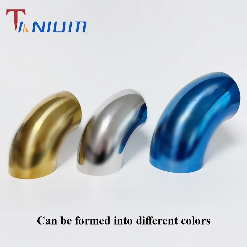 38-57mm Titanium Elbow 90 Degree GR1 Forged Titanium Bend 1/1.2mm Thick Tube Fitting