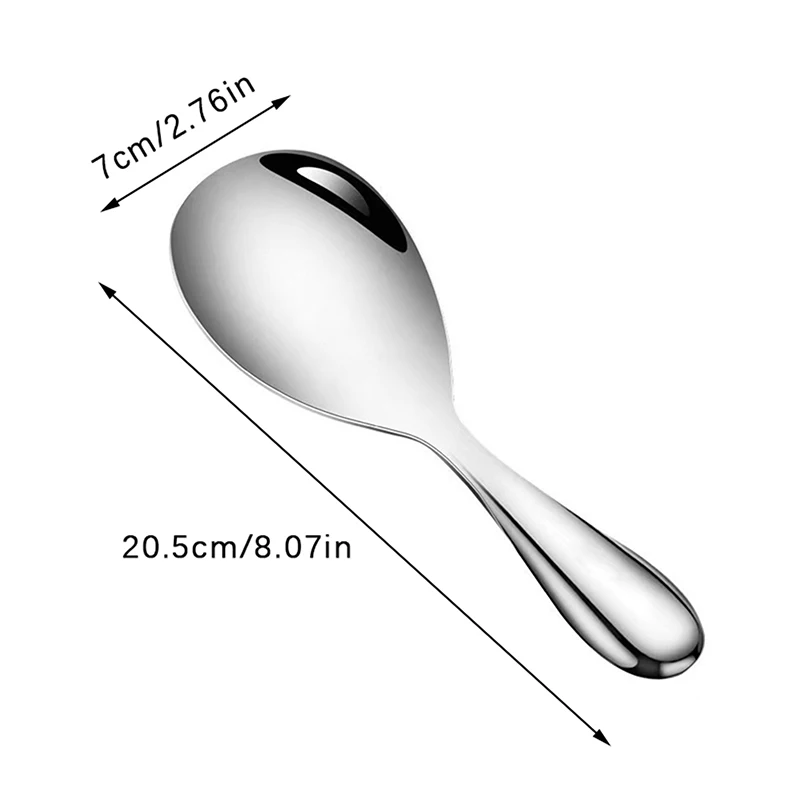 304 Stainless Steel Rice Spoon Anti Scalding Large Capacity Thicken Cooker Scoop Multi-purpose Tableware Buffet Serving Spoons