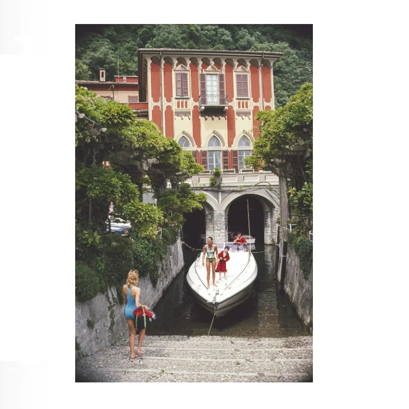 'Camelback Inn' 1967 Slim Aarons , Print Art Canvas Poster,Living Room , Home Wall Decor Picture