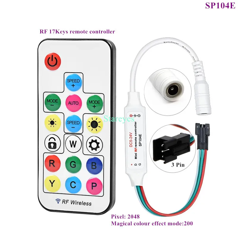 Magic Color Led Strip Rf Afstandsbediening WS2811 SP104E DC5V Usb Bluetooth Music Control WS2812B SP620E Adresseerbare Digitale Ic