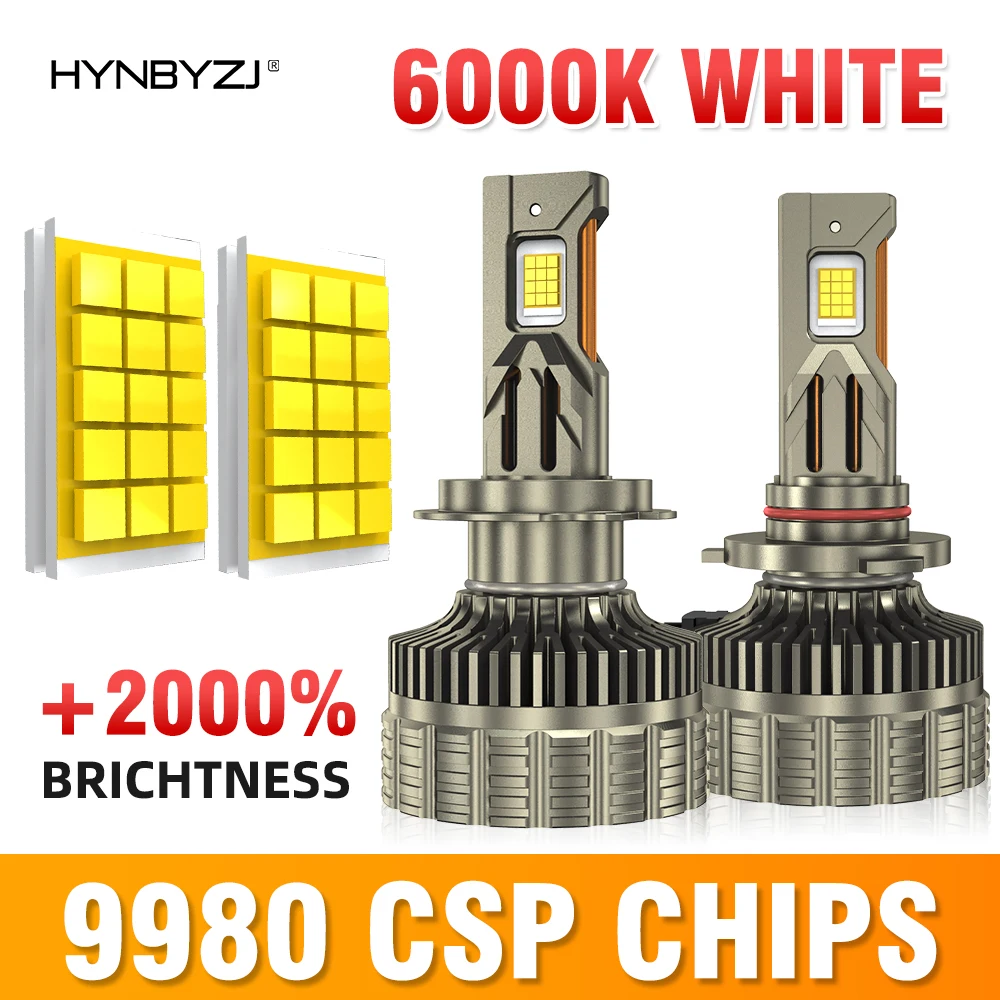 

HYNBYZJ H11 2000W H4 H7 Светодиодные фары 2800000LM Светодиодные фонари для автомобиля H1 H3 H8 H13 HB3 HB4 9005 9006 9012 9007 12V 24V
