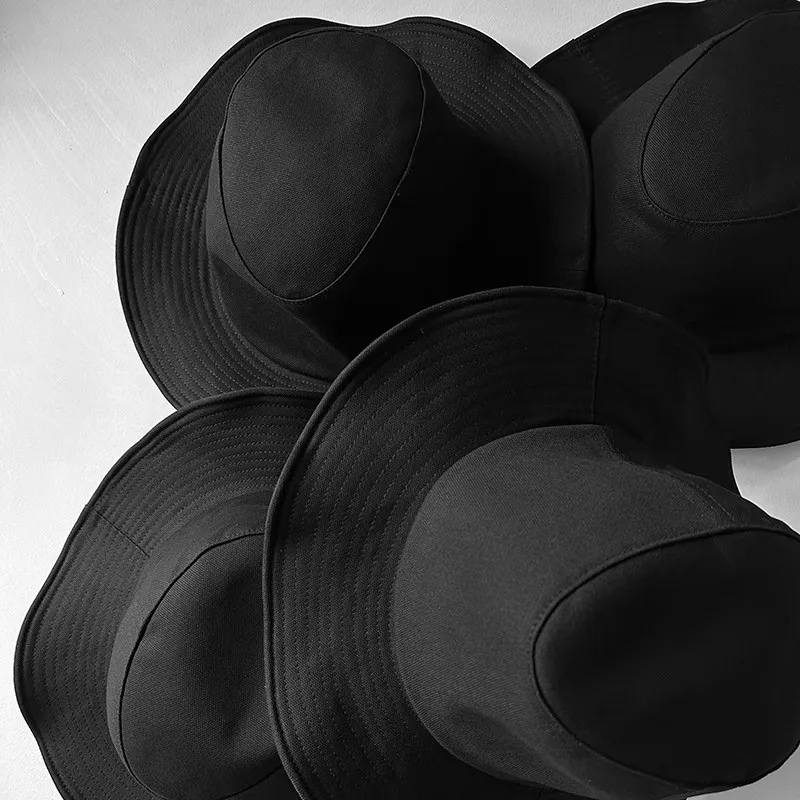 Eimerhüte für Damen und Herren, japanischer Stil, schwarze Farbe, Fischerhut, Sommer, breiter Krempe, Schutz, Sonnenhut – Detail 6