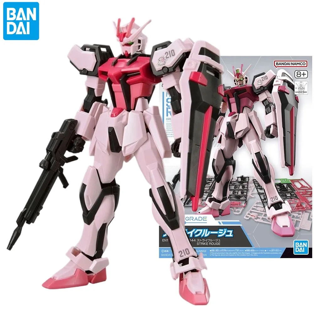 

Bandai Original Gundam Model Kit Anime Figure EG ENTRY GRADE 1/144 MBF-02 STRIKE ROUGE Action Figures Toys Gifts for Children