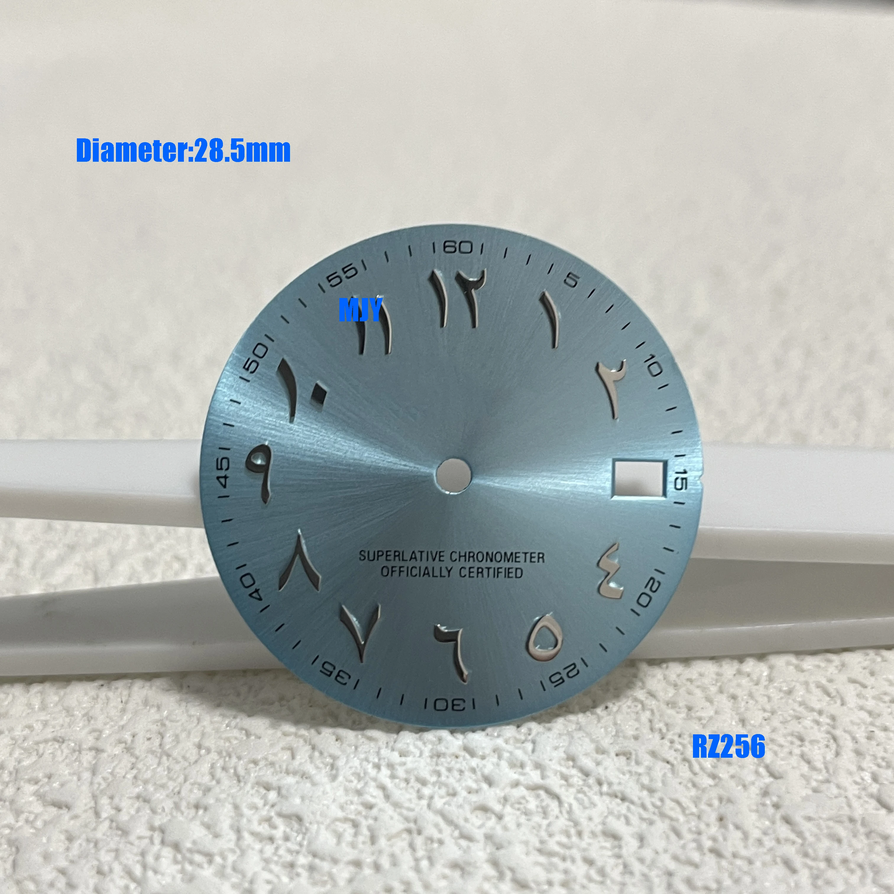 Lucernario singolo 28,5 mm S logo quadrante con numeri arabi Adatto movimento nh35 S accessori per orologi nh35 non luminoso Strumento di riparazione dell'orologio