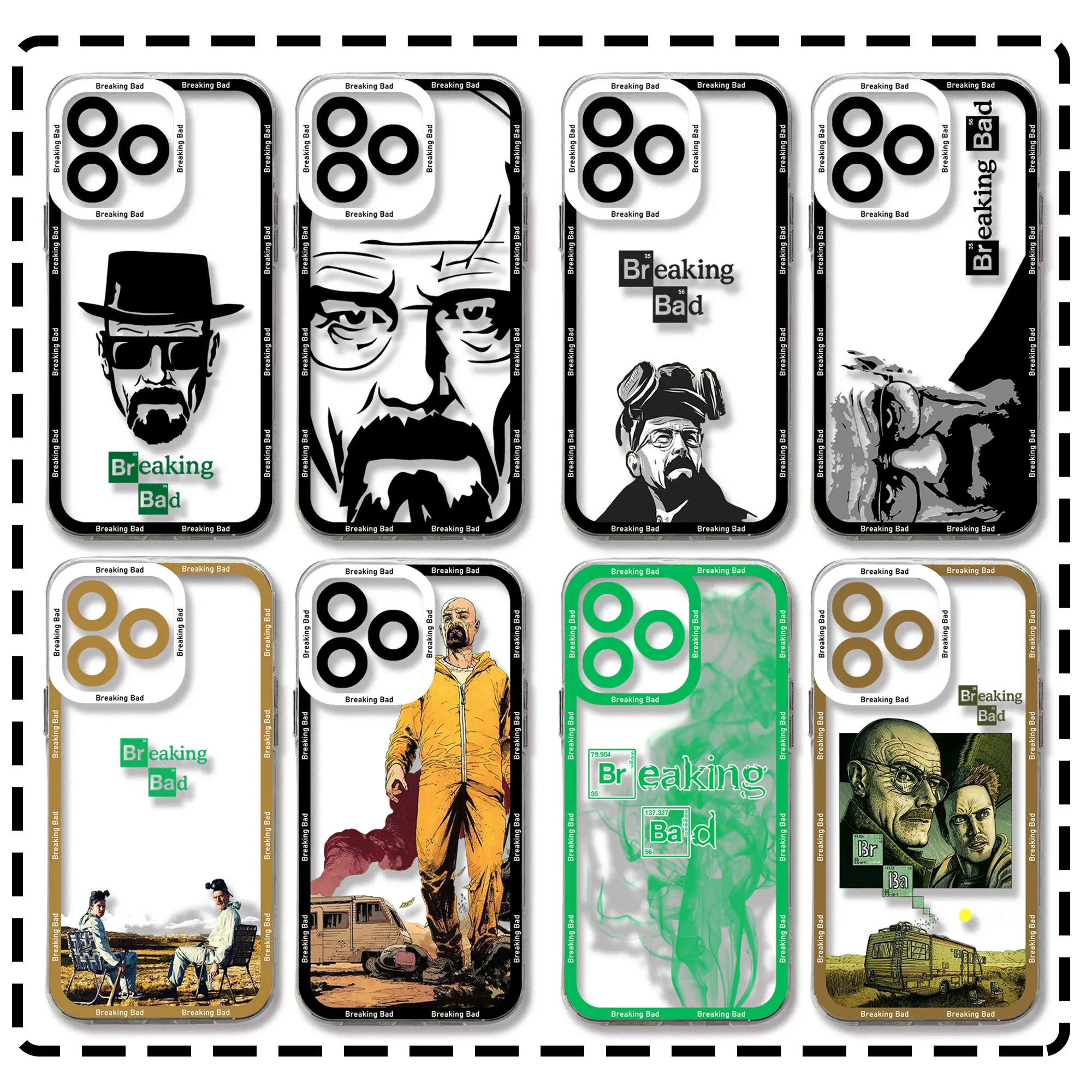 Breaking Bad Tv show Phone Case For iPhone 15 14 13 12 11 Mini Pro Max X XR XSMax 6S 6 7 8 Plus SE20 Transparent Cover