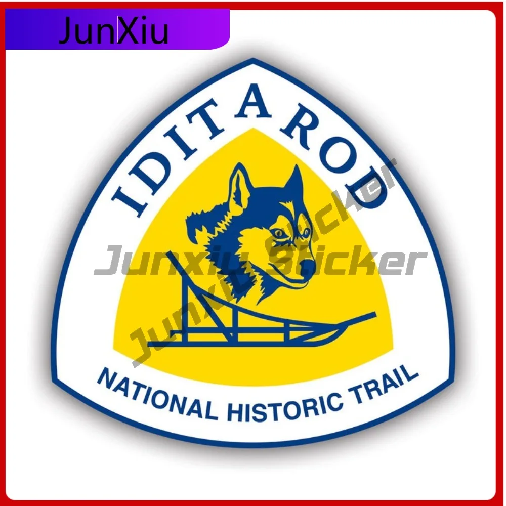 

3d Iditarod National Historic Trail Sign Sticker Uv Protected Decals Hike Sled Playful Dog Race Al Aska Bold Sticker