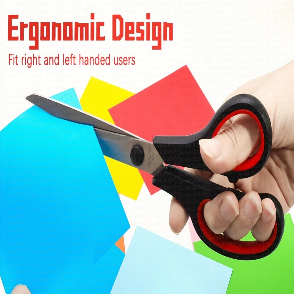 Stainless Steel Scissors for Office, Multifunctional Scissors for Fabric and Paper Cutting, Knitting and Rubber Cutting Tools