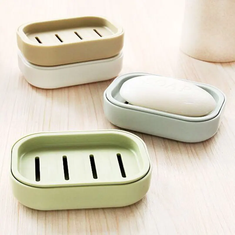 Double Layer Soap Box, Bathroom Pull-on Dustproof Soap Box With Lid, Creative Travel Easy To Carry Drain Soap Box