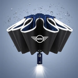 Automatic Led Light 10 Ribs Windproof Umbrellas For MINI WORKS Cooper One JCW R60 R57 R55 R56 R53 R52 R50 R58 R59 F55 F56